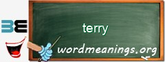 WordMeaning blackboard for terry